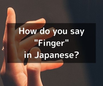 How do you say “Finger” in Japanese?「指（ゆび）」Yubi